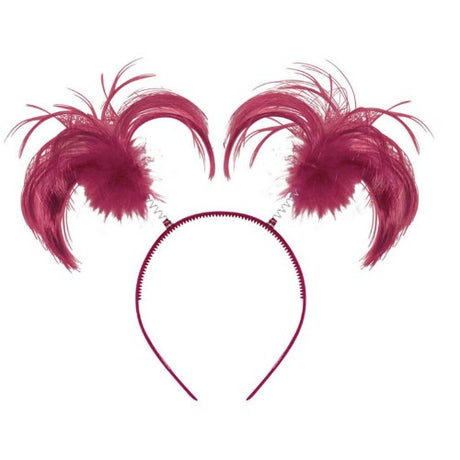 Vibrant burgundy Headbopper Ponytail accessory, 8x5 inches, perfect for parties and everyday wear.