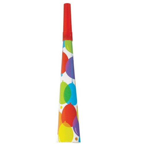 Vibrant pack of 24 Balloon Bash Horns, perfect for adding festive fun to any celebration or party.