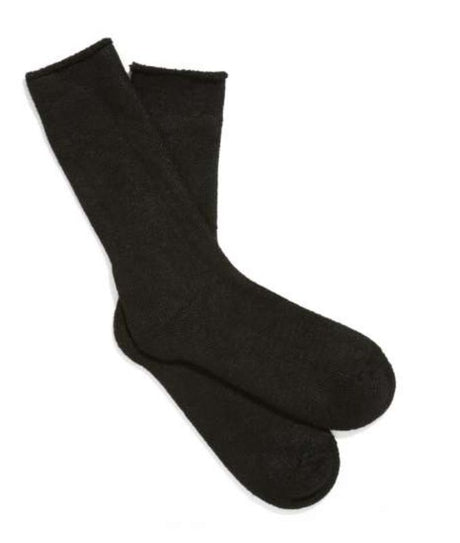 Eco-friendly KingGee Bamboo Black Socks in size 11/14, featuring breathable fabric and antibacterial properties for all-day comfort.