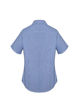 Newport Ladies Short Sleeve Shirt in French Navy, featuring a chic design, soft cotton blend, and breathable fit for all occasions.