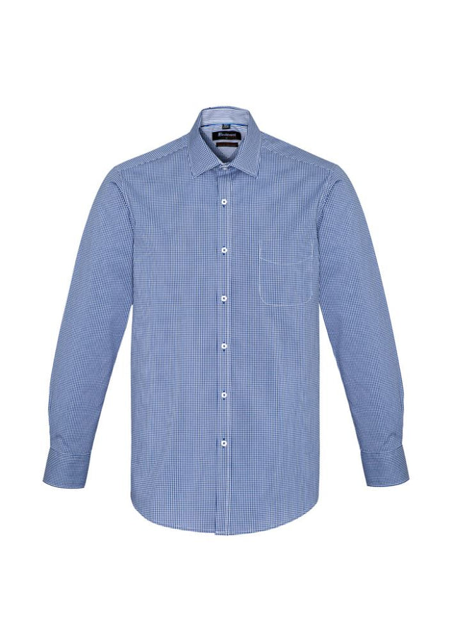 Newport Men's Long Sleeve Shirt in French Navy, featuring a stylish fit, soft texture, and sophisticated details for versatile wear.