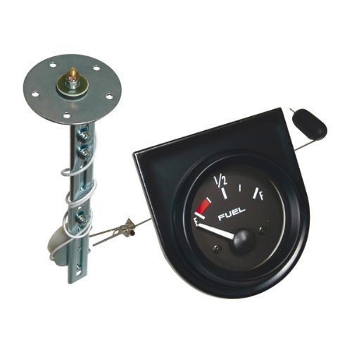 Electrical Fuel Level Gauge by Trisco, 52mm, 60-degree sweep, backlit for easy reading, compatible with 5-27 inch tanks.