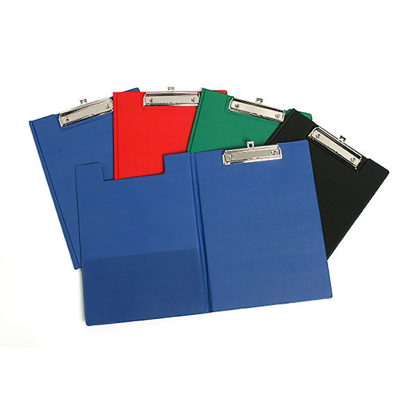 Colorful Marbig Clipfolders A4 assorted pack of 12 with durable wire clips and clear front pocket for easy document organization.