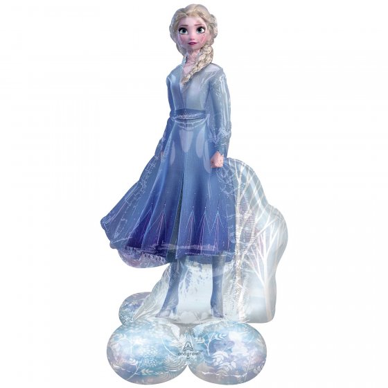 AirLoonz Frozen 2 Elsa balloon, 88cm x 119cm, featuring Elsa in vibrant detail for magical Frozen-themed celebrations.