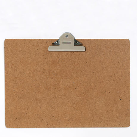 Durable A3 masonite clipboard with wire clip and hanging hook, perfect for organizing documents on-the-go.