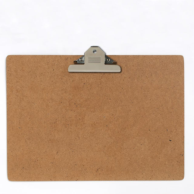 Durable A3 masonite clipboard with wire clip and hanging hook, perfect for organizing documents on-the-go.