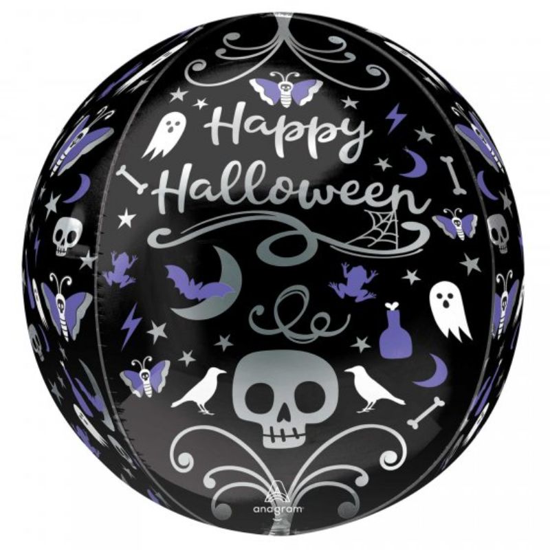 Orbz XL Moonlight Halloween balloon in a moonlit design, perfect for festive spooky gatherings and home decor.