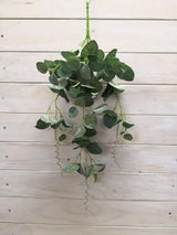 Lifelike artificial hanging eucalyptus bush, perfect for indoor decor, requiring no maintenance and ideal for any living space.