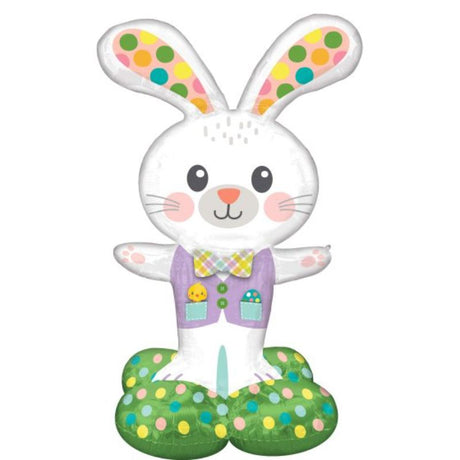 AirLoonz Spotted Easter Bunny balloon, 73cm x 116cm, perfect for festive celebrations and spring events.