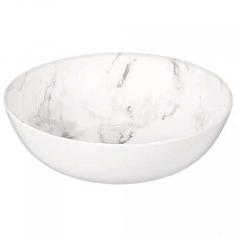 Stylish 30cm melamine bowl featuring a marble print, perfect for serving salads and snacks at any occasion.