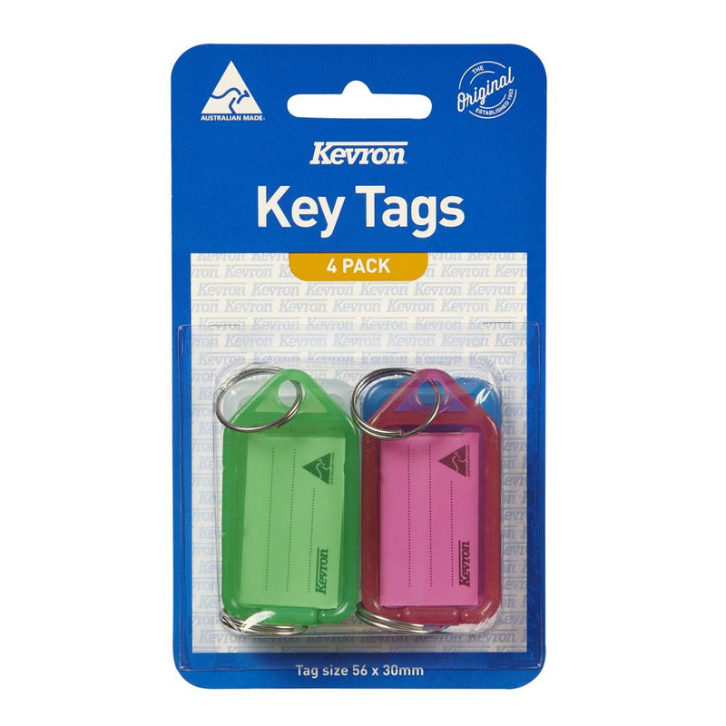 Kevron Key Tags ID5 Assorted Pack 4