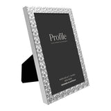 Elegant silver metal photo frame featuring intricate Renaissance design, suitable for 8x10in photos in portrait or landscape.