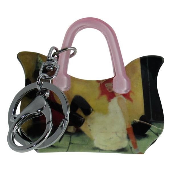 Acrylic key ring handbag featuring 3D craftsmanship, compact size, and French chic style, perfect for everyday elegance.