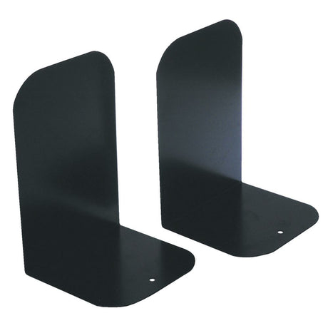 Black metal bookend from Esselte Elements, offering stylish stability for books and documents on any shelf or desk.