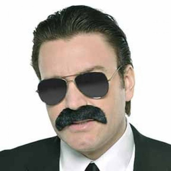 Realistic Good Fella moustache for costume parties and events, crafted for comfort and playful style for all ages.