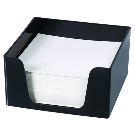 Esselte SWS Memo Cube in Black with 500 sheets, perfect for organized note-taking in office or study.