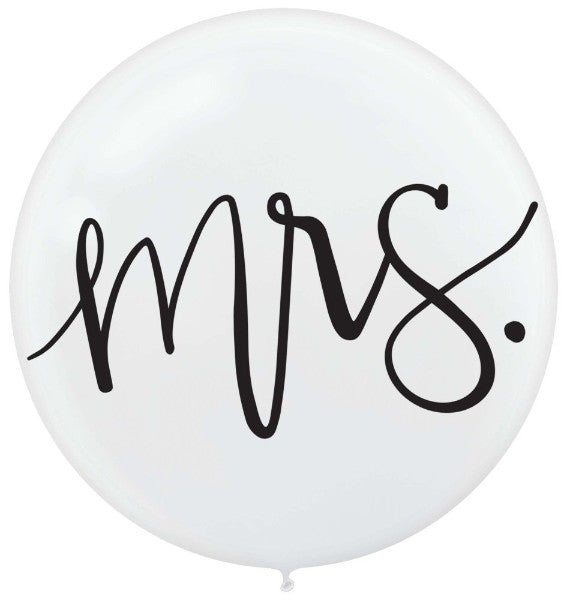 Large Mr And Mrs latex balloons, 60cm, perfect for weddings and celebrations, pack of 2 in vibrant colors.