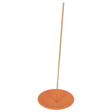 Eye-catching 9x9 cm terracotta incense plate featuring a sun design, perfect for meditation and home decor.