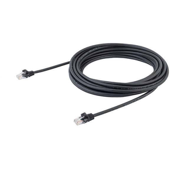 Cat5e Ethernet patch cable, 7 m black, with snagless RJ45 connectors for reliable high-performance networking.