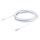 Cat5e Ethernet patch cable, 7m long, white, with snagless RJ45 connectors for fast, reliable network connections.