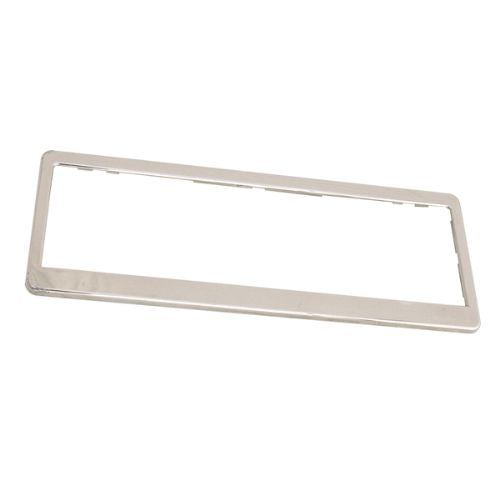 Stylish chrome number plate frames for cars, enhancing aesthetics and securely displaying license plates.