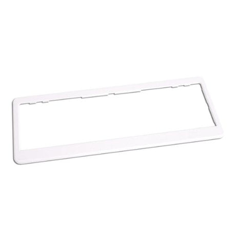 White Wildcat number plate frames, stylish and durable, designed for standard NZ plates, pack of two for front and rear.