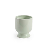 Glossy ceramic Kyoto pot planter in Pale River, perfect for modern decor and displaying small plants or succulents.