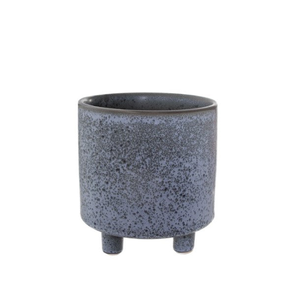 Vibrant blue Ceramic Premium Cresta Pot, 15.5 cm, perfect for indoor plants and enhancing decor.