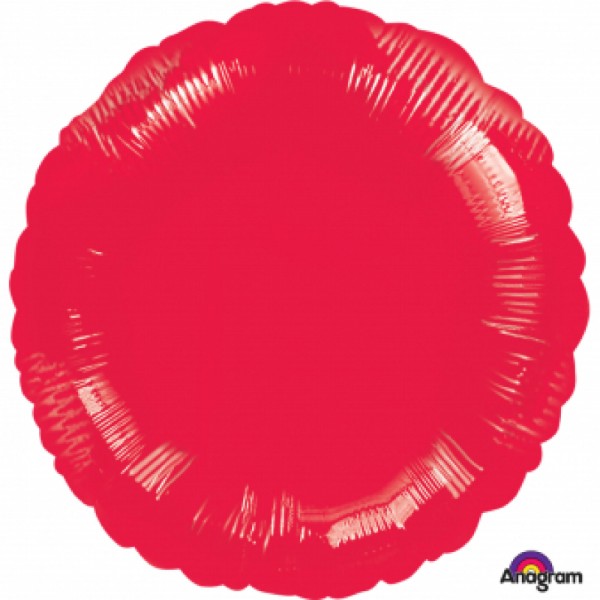 Vibrant red self-sealing foil balloon, 45cm, perfect for celebrations and versatile party decor.