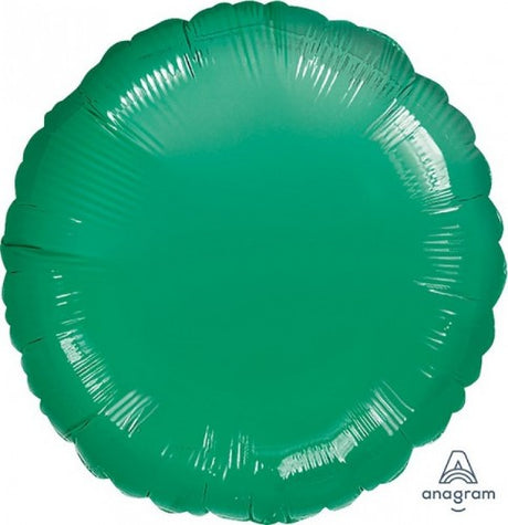 Vibrant 45cm metallic green self-sealing foil balloon, perfect for elevating party décor at any celebration.