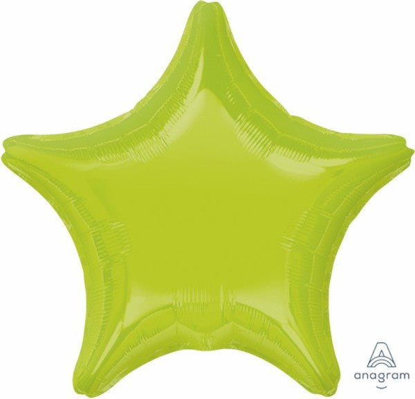 Large Kiwi Green self-sealing star foil balloon, 45cm, perfect for vibrant celebrations and hassle-free decoration.