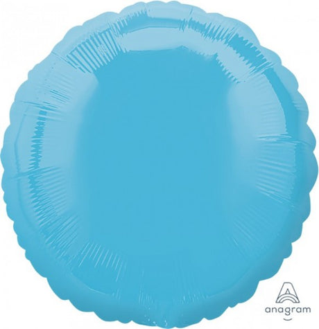 Caribbean Blue self-sealing foil balloon, 45cm, perfect for vibrant celebrations and hassle-free party decorations.