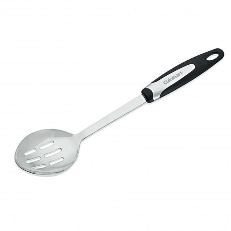 Cuisinart Soft Touch Slotted Spoon in stainless steel with a comfortable grip, perfect for serving and straining in style.