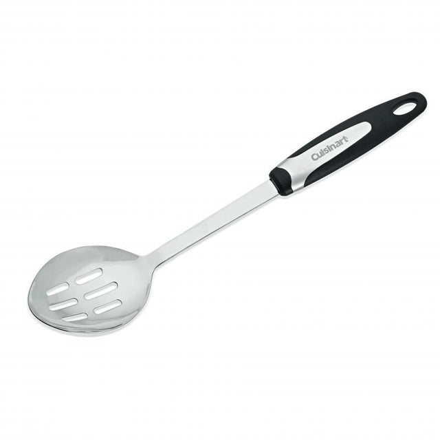 Cuisinart Soft Touch Slotted Spoon in stainless steel with a comfortable grip, perfect for serving and straining in style.