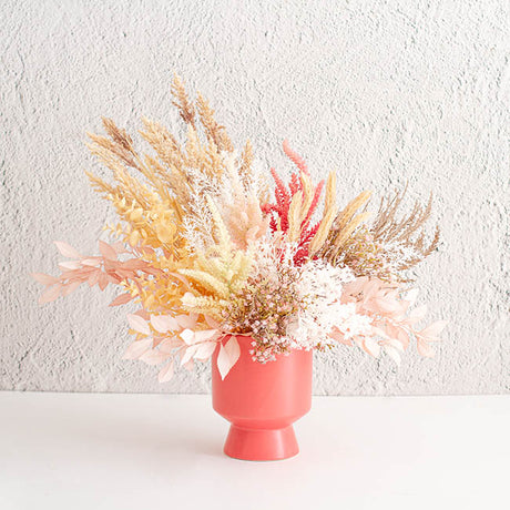 Soft pink gradation fern spray, 71cmH, adds elegance to any decor; ideal for bouquets or standalone displays.