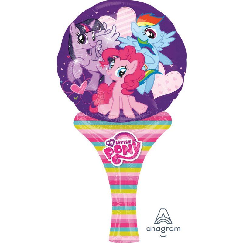 My Little Pony foil balloon featuring vibrant characters, perfect for parties and celebrations, measuring 15cm x 30cm.