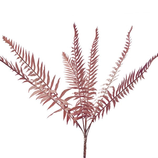 Dusty pink artificial fern spray, 54cmH, perfect for adding elegance and a whimsical touch to any decor.
