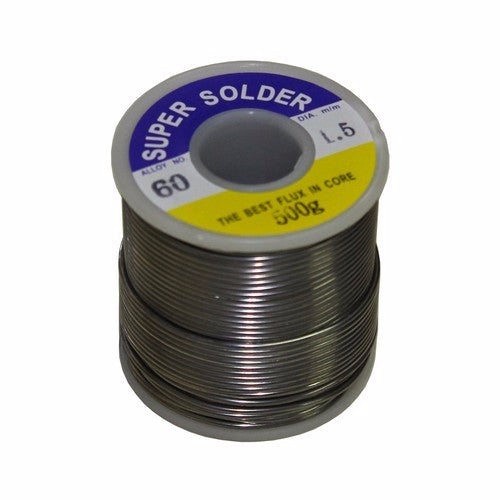 Solder Roll 1.5mm 500g by SUPER SOLDER, a self-fluxing multicore solder for reliable electrical connections.