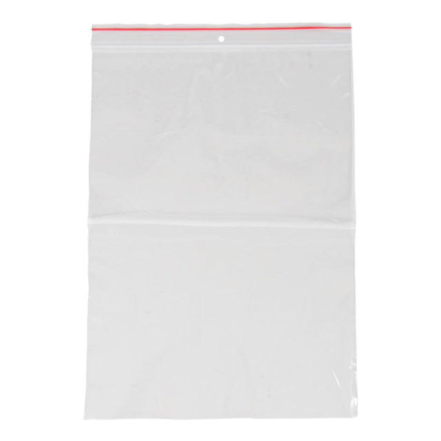 Clear Esselte zip lock bags, 255x355mm, pack of 25, durable, re-sealable, eco-friendly for storing documents and supplies.