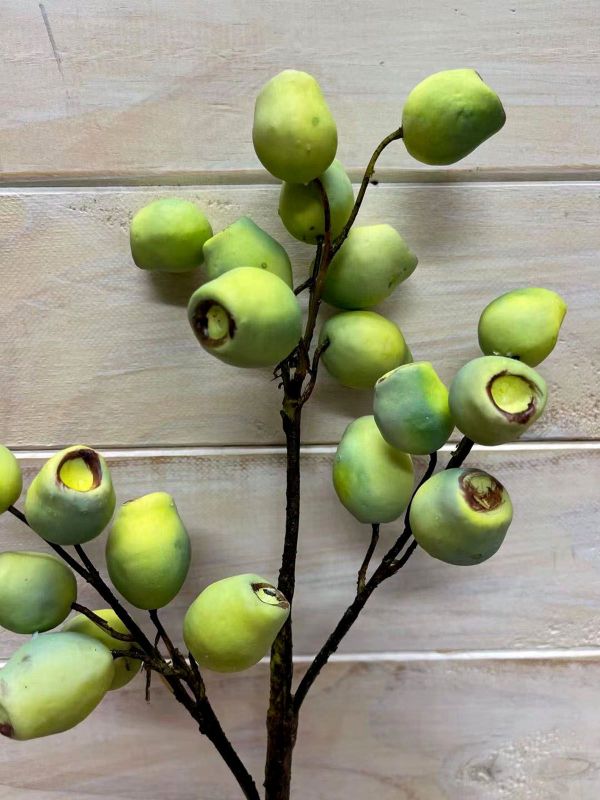 Lifelike artificial eucalyptus spray with lush green leaves, perfect for adding vibrant decor to any space.