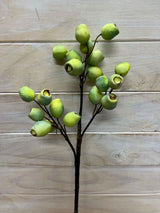 Lifelike artificial eucalyptus spray in green, perfect for adding greenery to any space without maintenance.