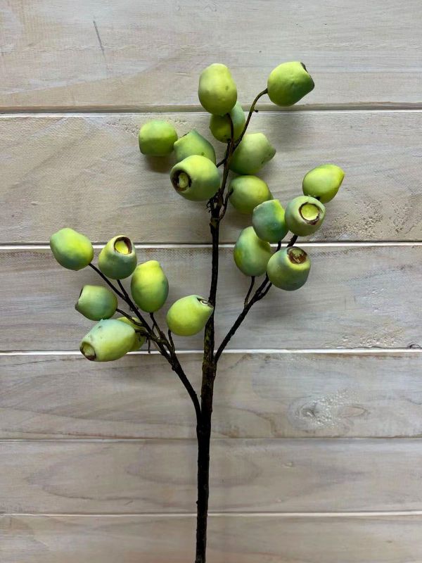 Lifelike artificial eucalyptus spray in green, perfect for adding greenery to any space without maintenance.