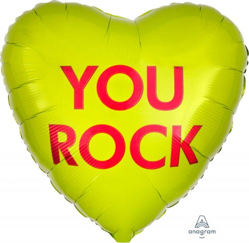 Bright candy heart-shaped foil balloon, 45cm, perfect for celebrations, adding joy and color to any event.