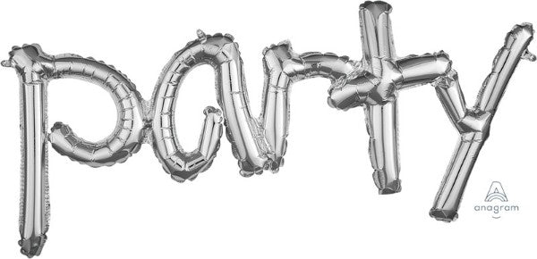 Stunning 93cm silver foil balloon phrase, perfect for elevating any celebration with elegance and charm.