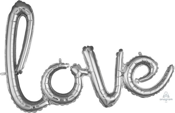 Foil Balloon Phrases - Love (Silver)