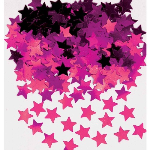 Pink star-shaped confetti, perfect for enhancing celebrations like parties and weddings with a touch of whimsy.