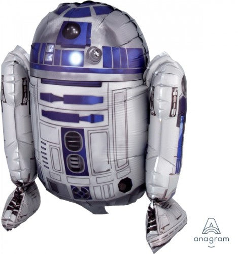 Charming Sitting R2D2 decoration, perfect for Star Wars fans, adds whimsy and nostalgia to any living space.