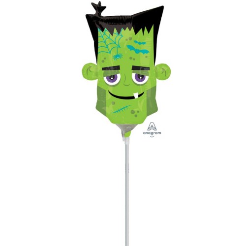 Mini monster head foil balloon in vibrant colors, perfect for parties and unique decorations for all ages.