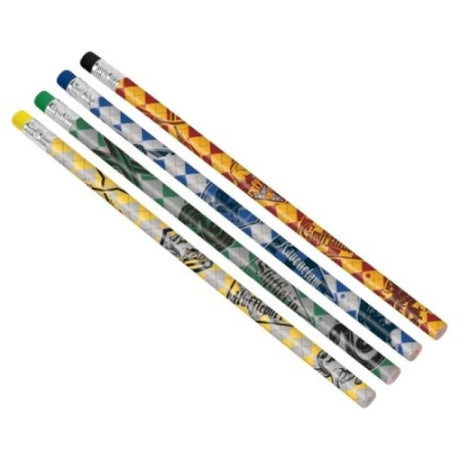 A pack of 12 vibrant Harry Potter pencils, perfect for creative writing and artistic endeavors, featuring enchanting designs.