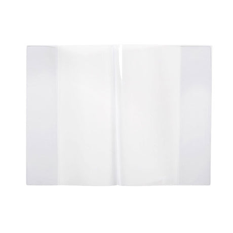 Clear 9x7 book sleeves pack of 5, ideal for protecting books and documents from dirt, moisture, and damage.